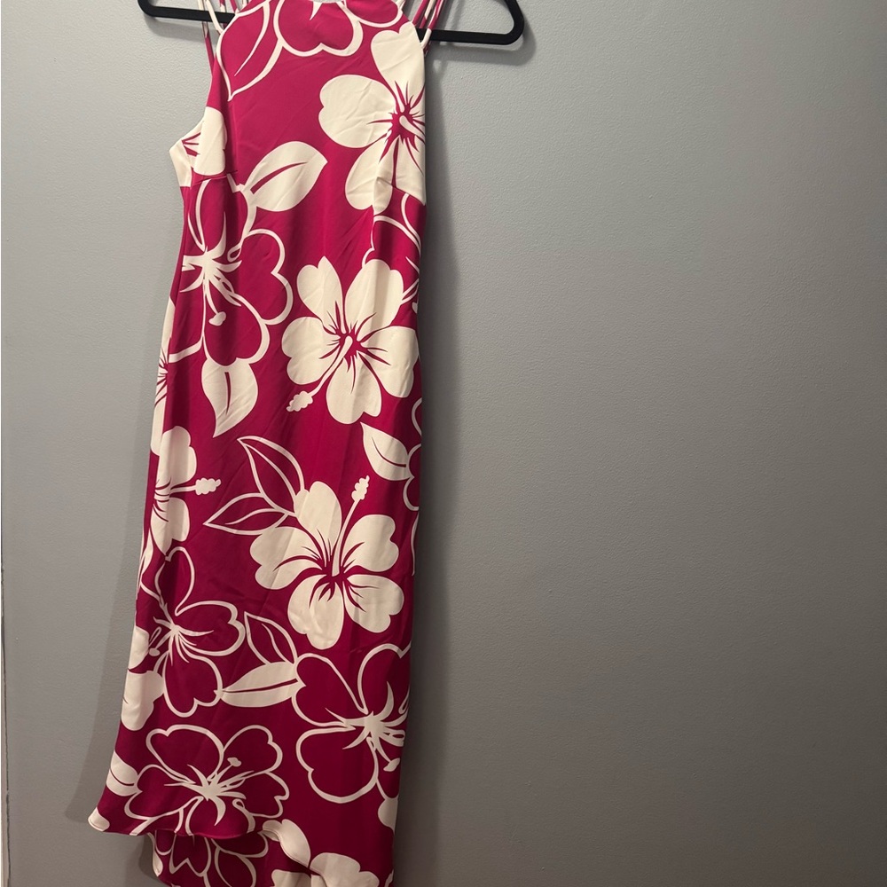 Floral Pink and White Women's Dress